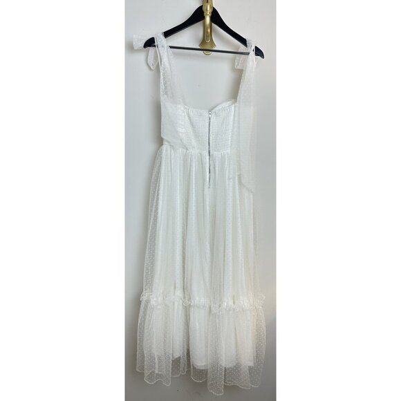 PETAL & PUP Floret Midi Dress in White Size Large - Picture 8 of 10